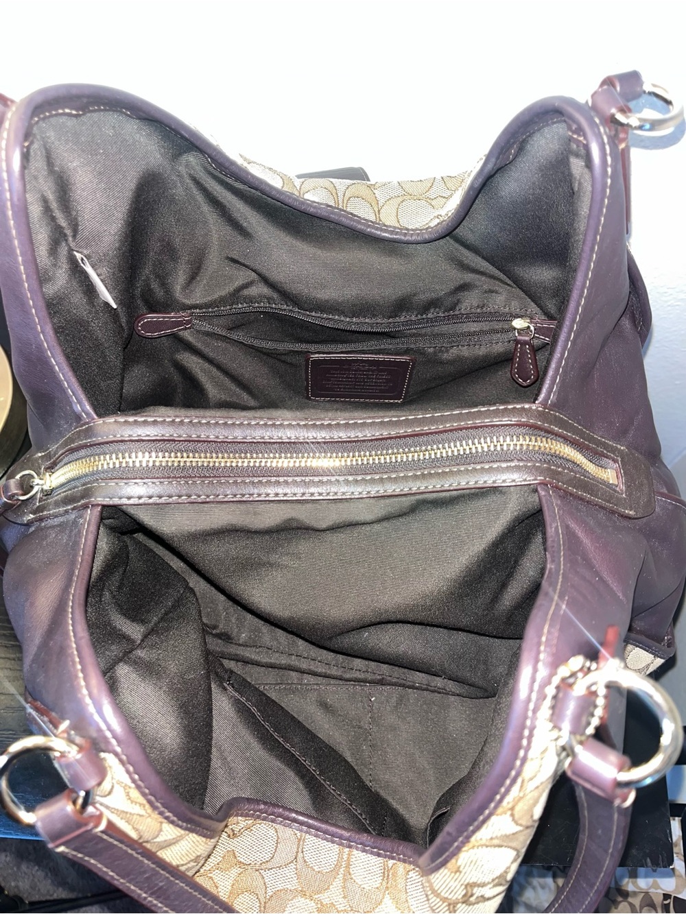 Coach Madison Carlyle Signature Canvas Shoulder Bag - Picture 16 of 16